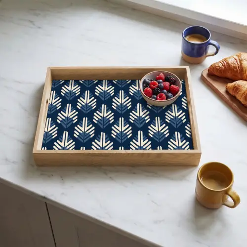 Modern - Patroon - Blauw Dienblad Rechthoek middel 911 -sfeer2