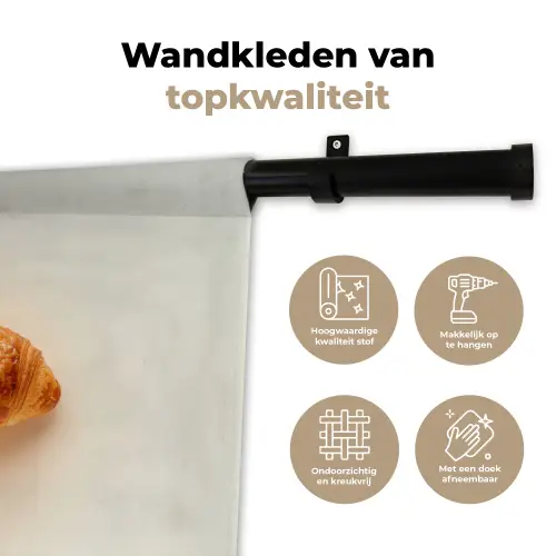 Croissant - Brood - Beige Wandkleed katoen klein -sfeer2