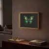 Vlinder - Groen - Opvallend Light Box met batterij (Wandlamp) middel -sfeer1