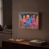 Kleurrijk - Stad - Nacht - Islamitisch Light Box met batterij (Wandlamp) middel -sfeer1