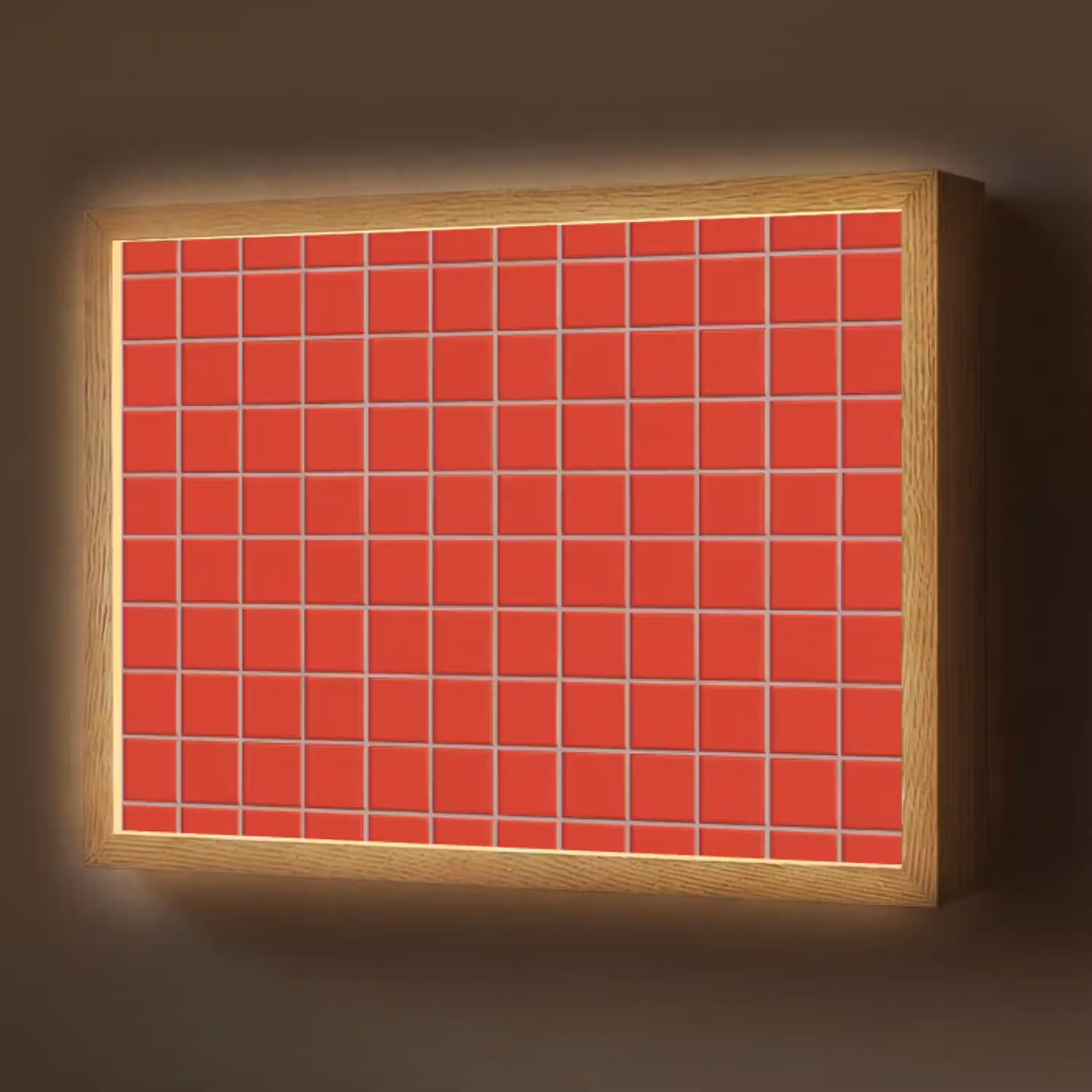 Tegel - Patroon - Kersen - Rood Light Box met batterij (Wandlamp) middel 907 -z3d_website