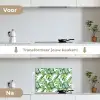 Bohemian - Bladeren - Bloemen - Tropisch keuken achterwand spatscherm klein -voor_na_NL