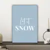 Sneeuw - Winter - Blauw - Let it snow canvas 2cm klein -sfeer6