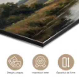 Eenden - Rivier - Landschap - Vlucht - Nostalgisch aluminium wit klein -closeup_FR