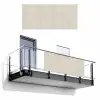 Linnen - Textuur - Beige Balkonbeschermer Duitsland klein 596 -3d