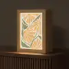 Blaadjes - Zachtoranje - Bloemen Light Box met kabel (Tafellamp) klein -z3d_website