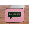 Roze - Tekstwolk - Groen - BLAH BLAH BLAH laptophoes neopreen klein -tafel