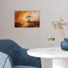 Boom - Landschap - Oranje poster papier klein -sfeer3