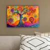 Boom - Levensboom - Abstract - Kleurrijk canvas 2cm klein -sfeer3