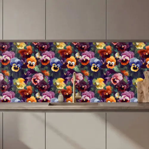 Viooltjes - Kleuren - Bloemblaadjes keuken achterwand 2 middel 871 zz_3dshopping