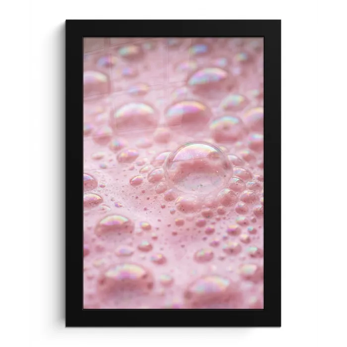 Schuim - Structuur - Roze fotolijst zwart zonder passe partout klein -3d