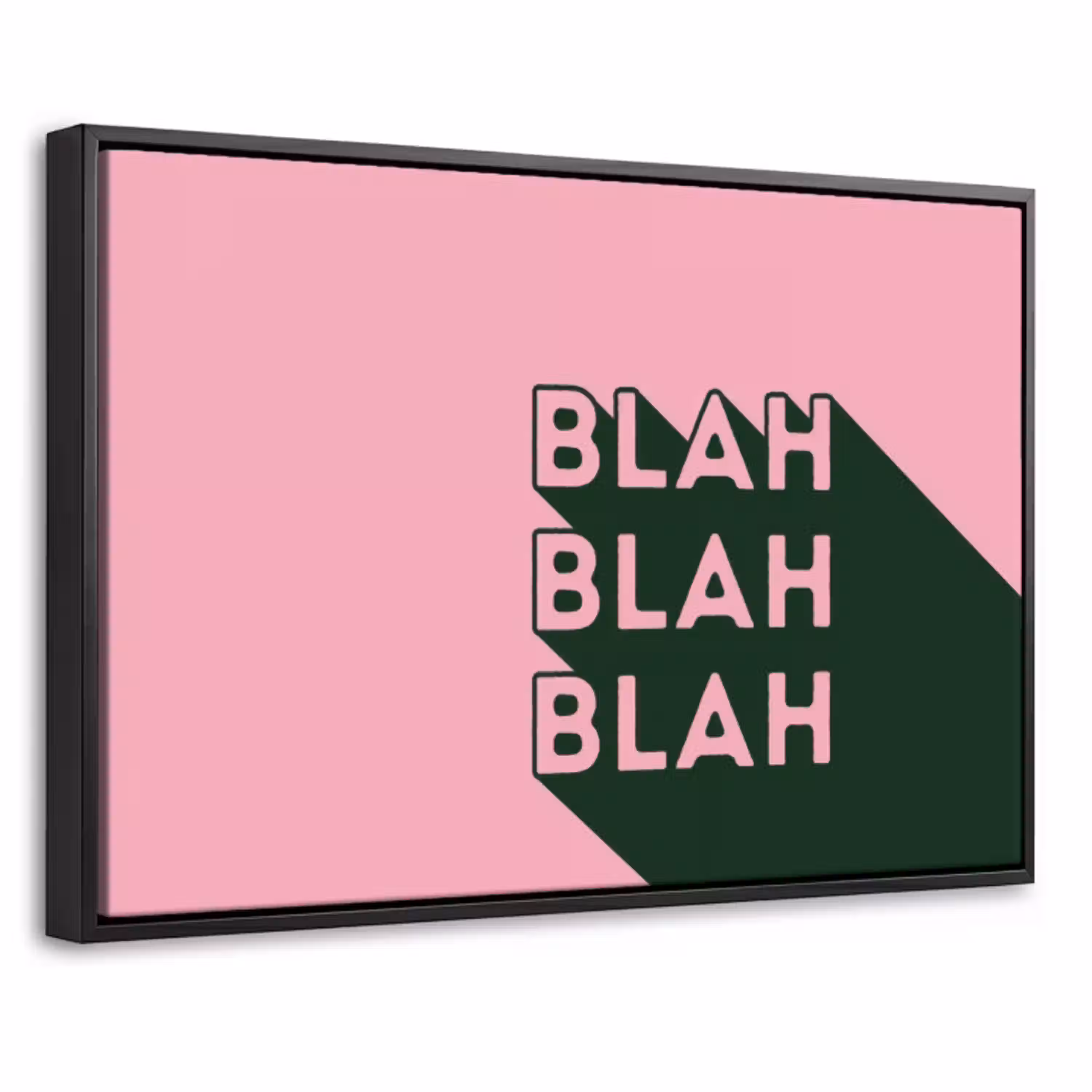 Tekst - Grafisch - Groen - Schaduw Canvas met baklijst klein -threedimensional_3d_global