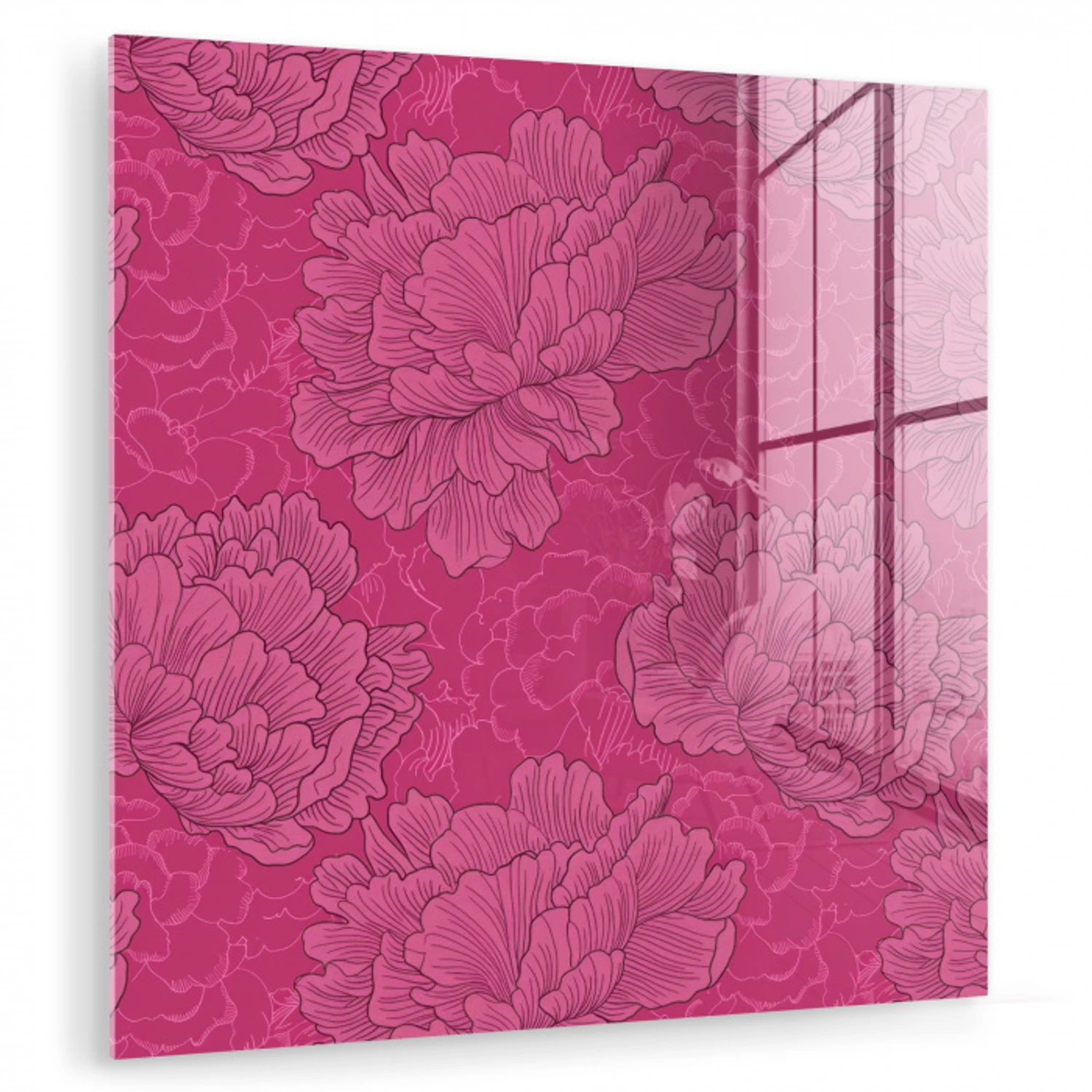 Pioenrozen - Energiek - Roze plexiglas 5mm klein 11 -zzzproduct_nieuw