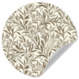 Takken - Botanisch - Taupe Wandcirkel behangsticker klein 186 -3d