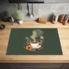 Kop - Bloemen - Groen - Koffie Inductie beschermer vinyl 3mm klein -sfeer5