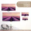 Lavendelveld - Zonsondergang - Paars - Bloemen tuinposter los doek klein -Xsfeer9_DE