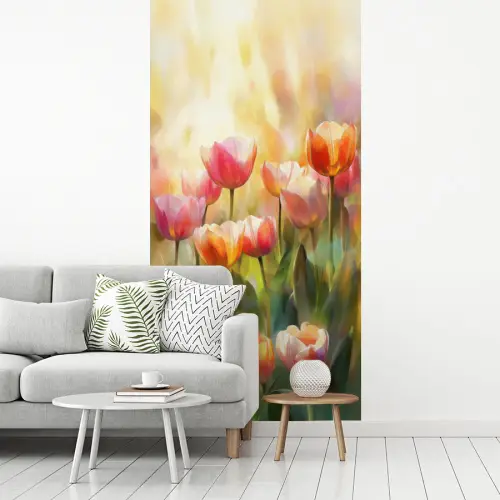 Tulpen - Sprookjesachtig - Kleurrijk fotobehang vinyl groot -woonkamer