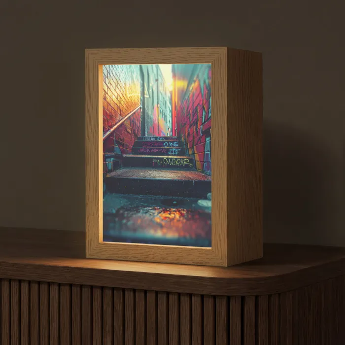 Architectuur - Neon - Trap - Graffiti Light Box met kabel (Tafellamp) klein -z3d_website