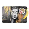 Boedhha - Penseelstreken - Goud - Abstract Placemat vinyl groot -zzzproduct_Kitchenyeah-website