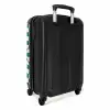 Patronen - Optische illusie in groen en wit NBS - Handbagage koffer - Kinderen Unisex middel -achterkant
