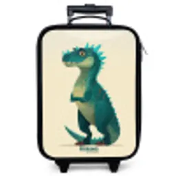 Spiky dino met vriendelijke blik Kinderkoffer - Zwart klein -zzz_website3d