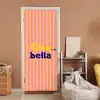 Verticaal - Strepen - Oranje - Ciao bella deurposter klein -sfeer1