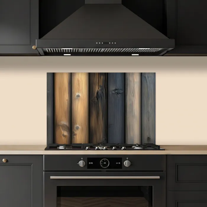 Hout - Planken - Gemengd keuken achterwand spatscherm klein -sfeer1