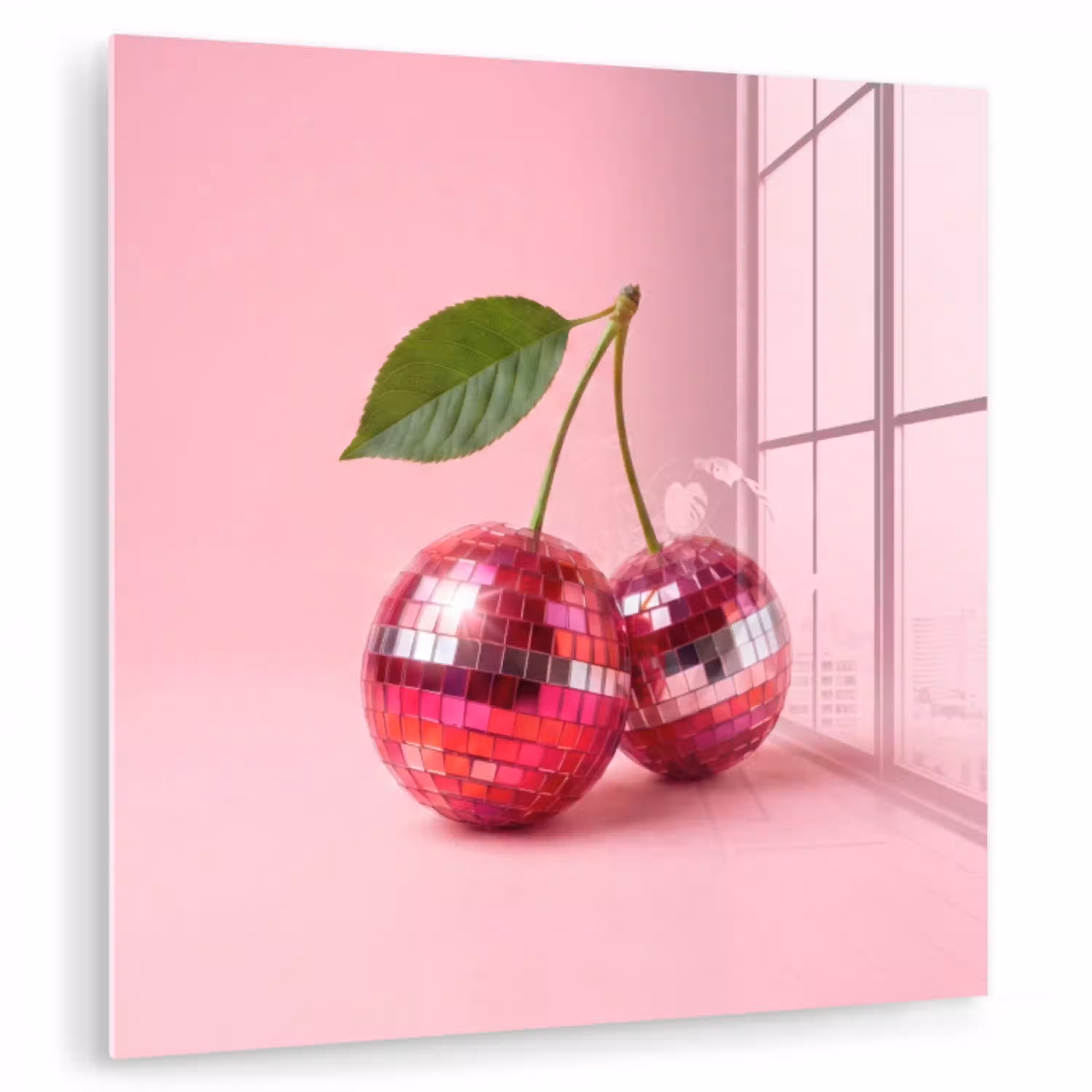 Disco - Kersen - Roze plexiglas 5mm klein -zzzproduct_nieuw