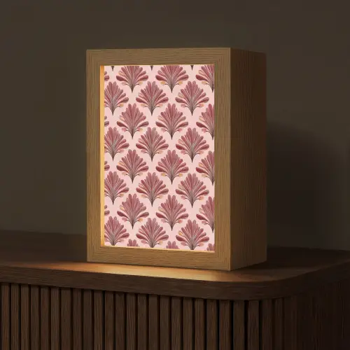 Waaier -  Roze - Rood Light Box met kabel (Tafellamp) klein 925 -z3d_website