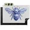 Bij - Modern - Delfts - Blauw Inductie beschemer met haakjes klein -3d