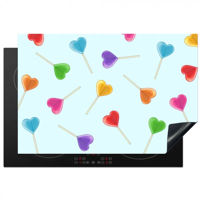 Lolly - Regenboog - Snoep Inductie beschermer vinyl 3mm klein -3d