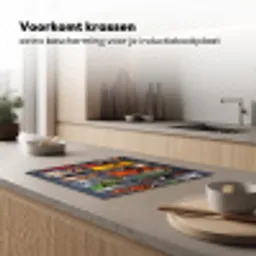 Kruiden - Lepels - Culinair - Kleurrijk - Sfeervol Inductie beschermer vinyl 3mm middel -sfeer1