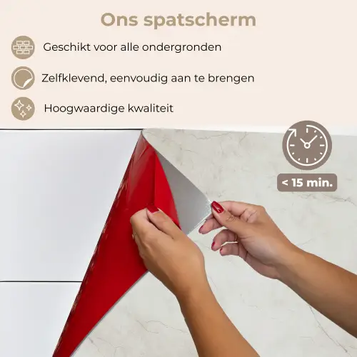 Grijs - Marmer - Aders keuken achterwand spatscherm klein 900 -spatscherm_NL