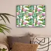 Inductie beschermer - Flamingo - Bladeren - Afdekplaat voor kookplaat - Tropisch canvas 2cm klein -sfeer1
