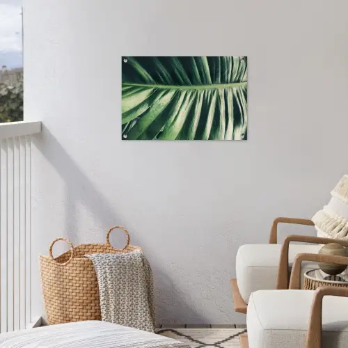 Palmblad - Tropisch - Natuur - Jungle tuinposter los doek klein -sfeer8
