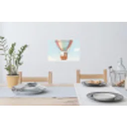 Luchtballon - Beren - Pastel Muursticker klein -eettafel
