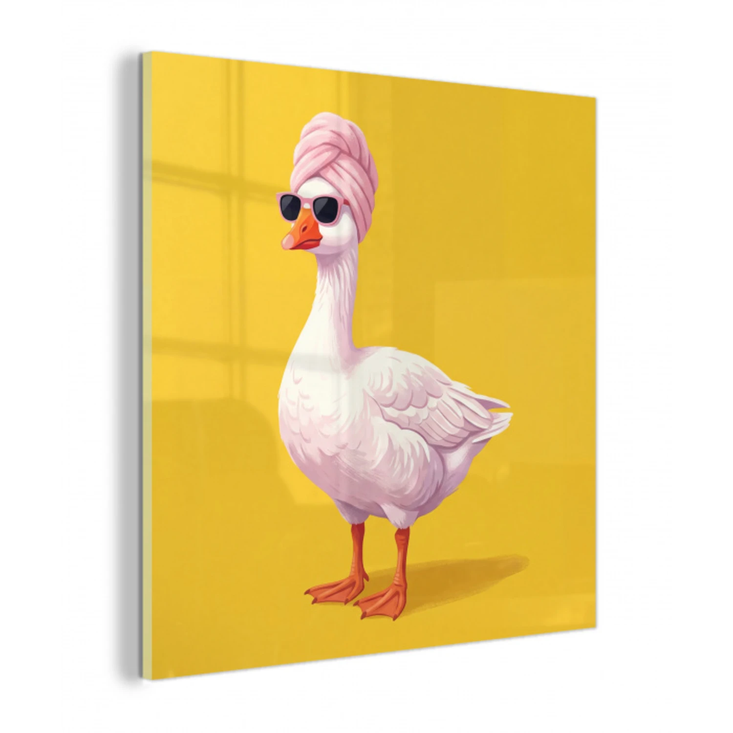 Eend - Zonnebril - Geel plexiglas 5mm klein -z3d