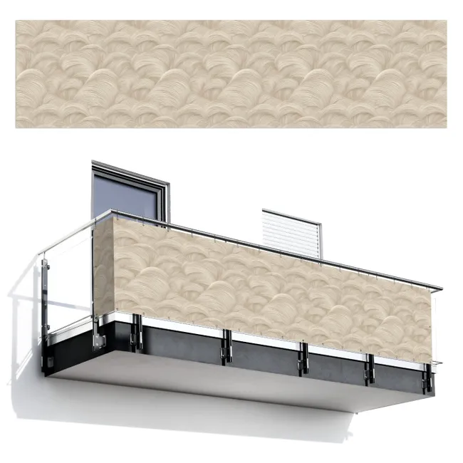 Balkonscherm - Bogen - Patroon - Beige