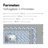 Diamant - Patroon - Blauw - Wit Muismat XXL klein 681 -sfeer5