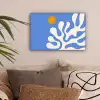 Minimalistisch - Organisch patroon - Blauw canvas 2cm klein -sfeer1