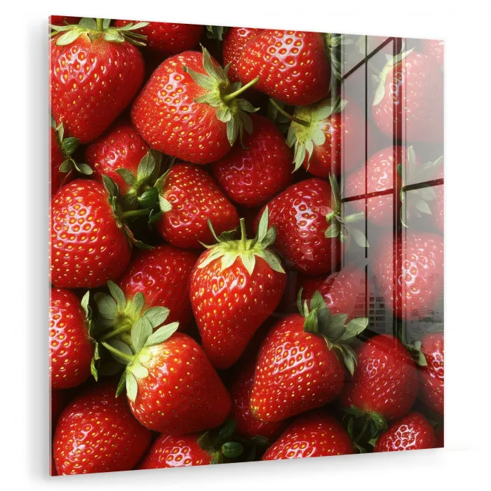 Aardbei - Fruit - Rood plexiglas 5mm klein -zzzproduct_nieuw