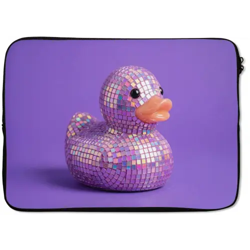 Disco - Eend - Paars laptophoes neopreen klein -zkaufland3dotto