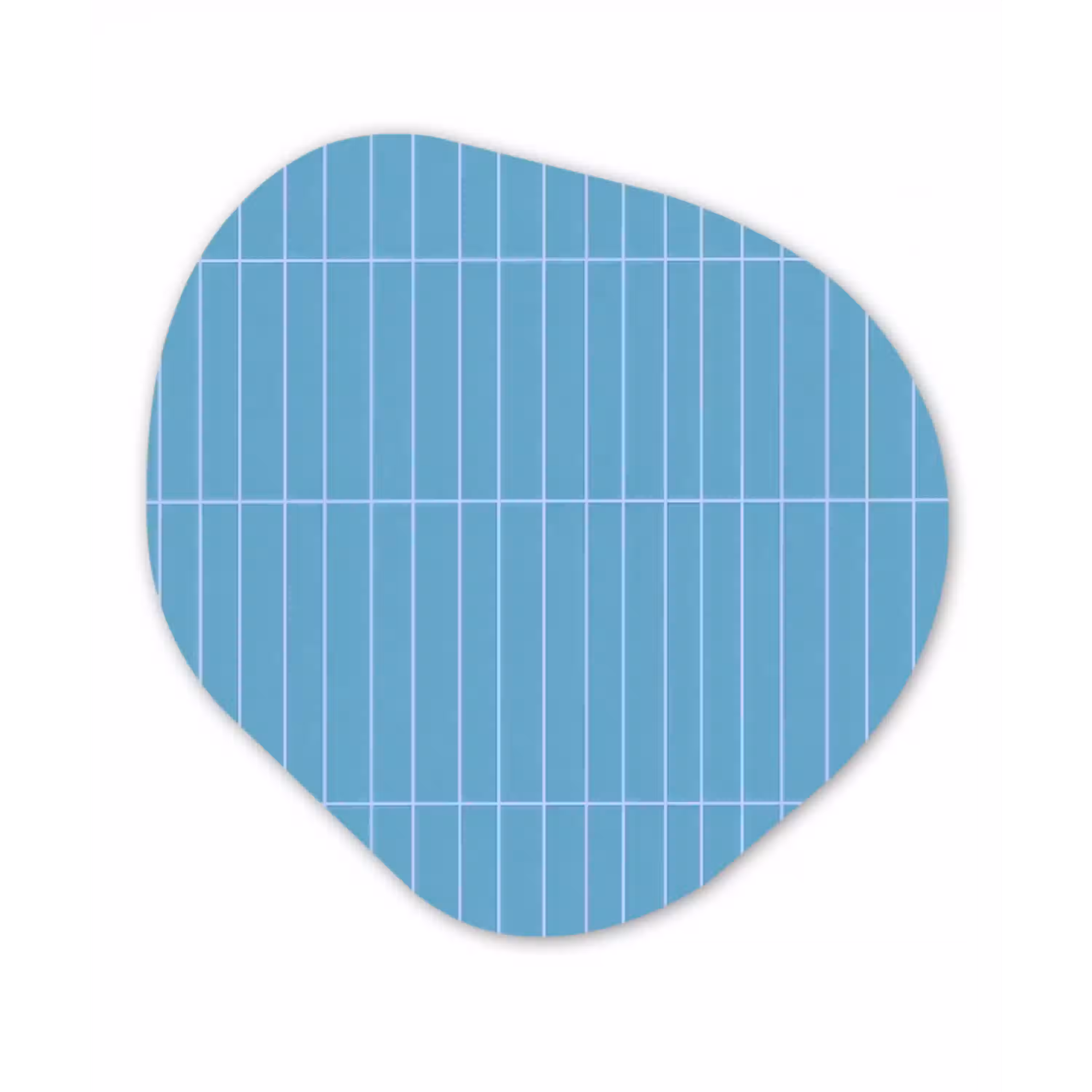 Tegel - Langwerpig - Patroon - Blauw Wandcirkel Organisch Forex 3mm klein 629 -3d