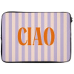 Ciao - Quote - Pastel - Strepen laptophoes neopreen klein -zkaufland3dotto