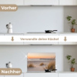 Pier - Zonsondergang - Strand keuken achterwand spatscherm klein -voor_na_DE