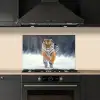 Tijger - Landschap - Sneeuw - Winter - Dieren keuken achterwand spatscherm klein -sfeer1