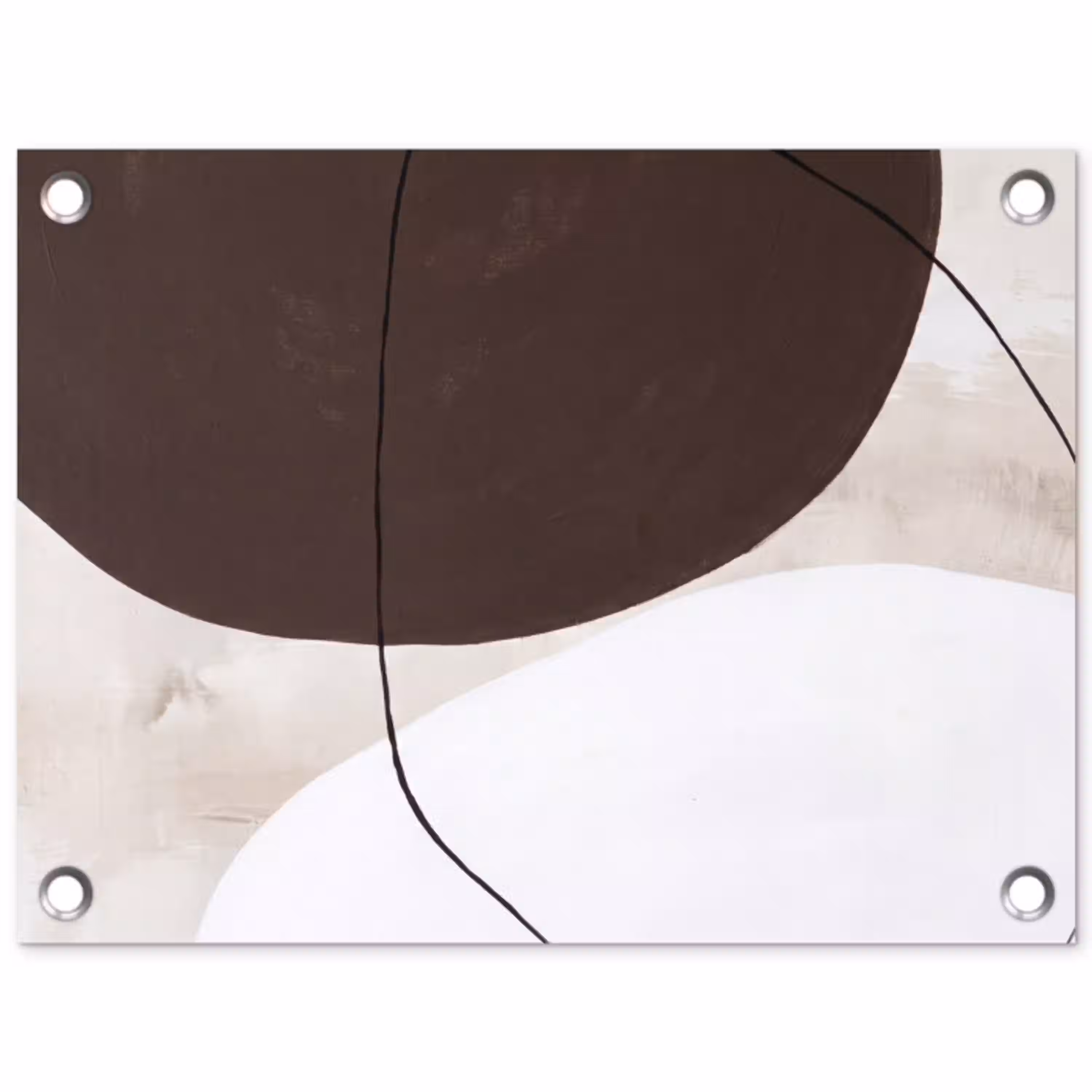 Abstract - Vormen - Modern tuinposter los doek klein -3d