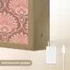 Waaiermotief - Patroon - Roze Light Box met batterij (Wandlamp) middel -USP_websiteoplaadbaarDE
