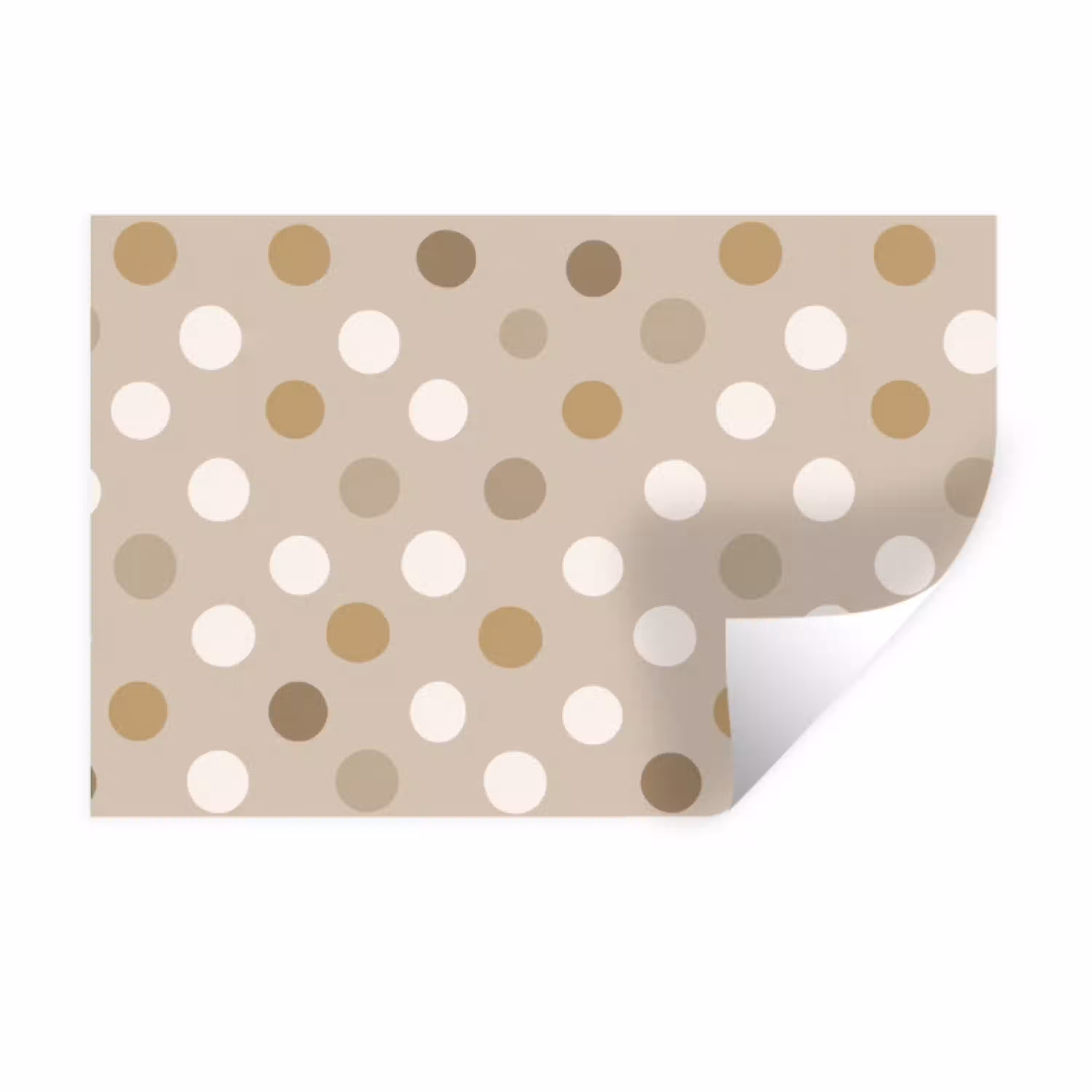Polka - Dots - Beige Muursticker klein 286 -3d