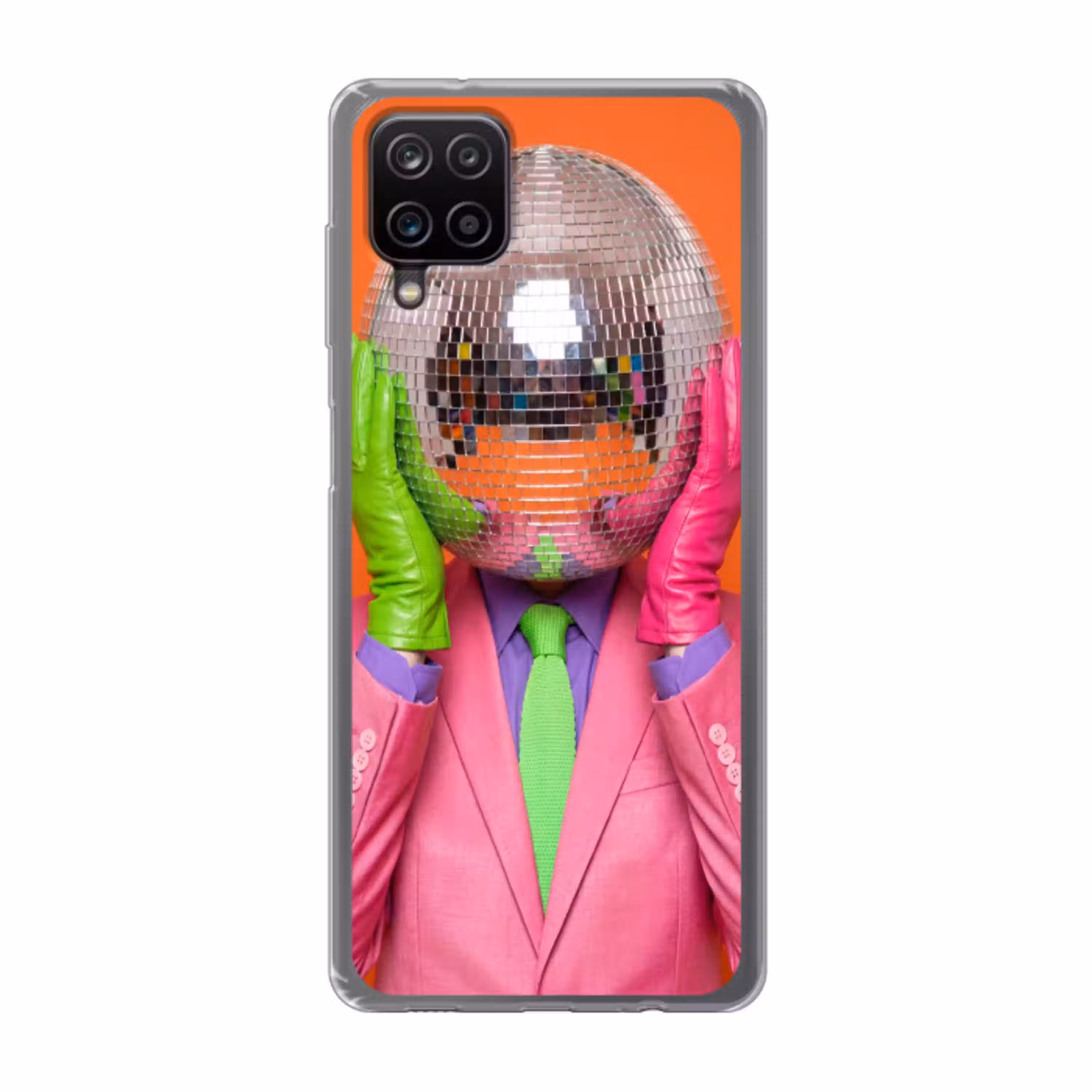 Kunst - Disco bal - Kleurrijk - Modern - Studio Telefoonhoesje Samsung Galaxy A12 klein -3d